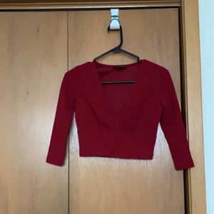 Half sleeve v neck top